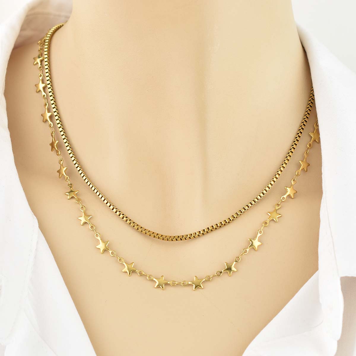 Micro Chain Gold 2MM Αλυσίδα λαιμού από ανοξείδωτο ατσάλι 316L